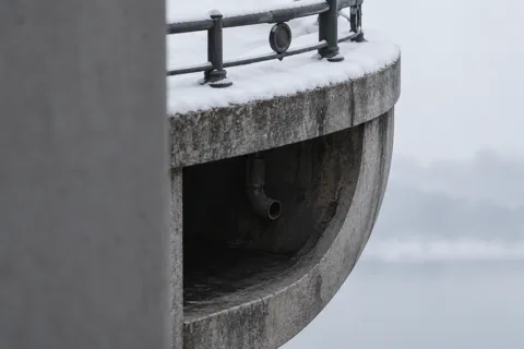 雪台下的半圆凹腔